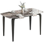 Dining Table For 4, Kitchen Table With Sintered Stone Tabletop | Brown