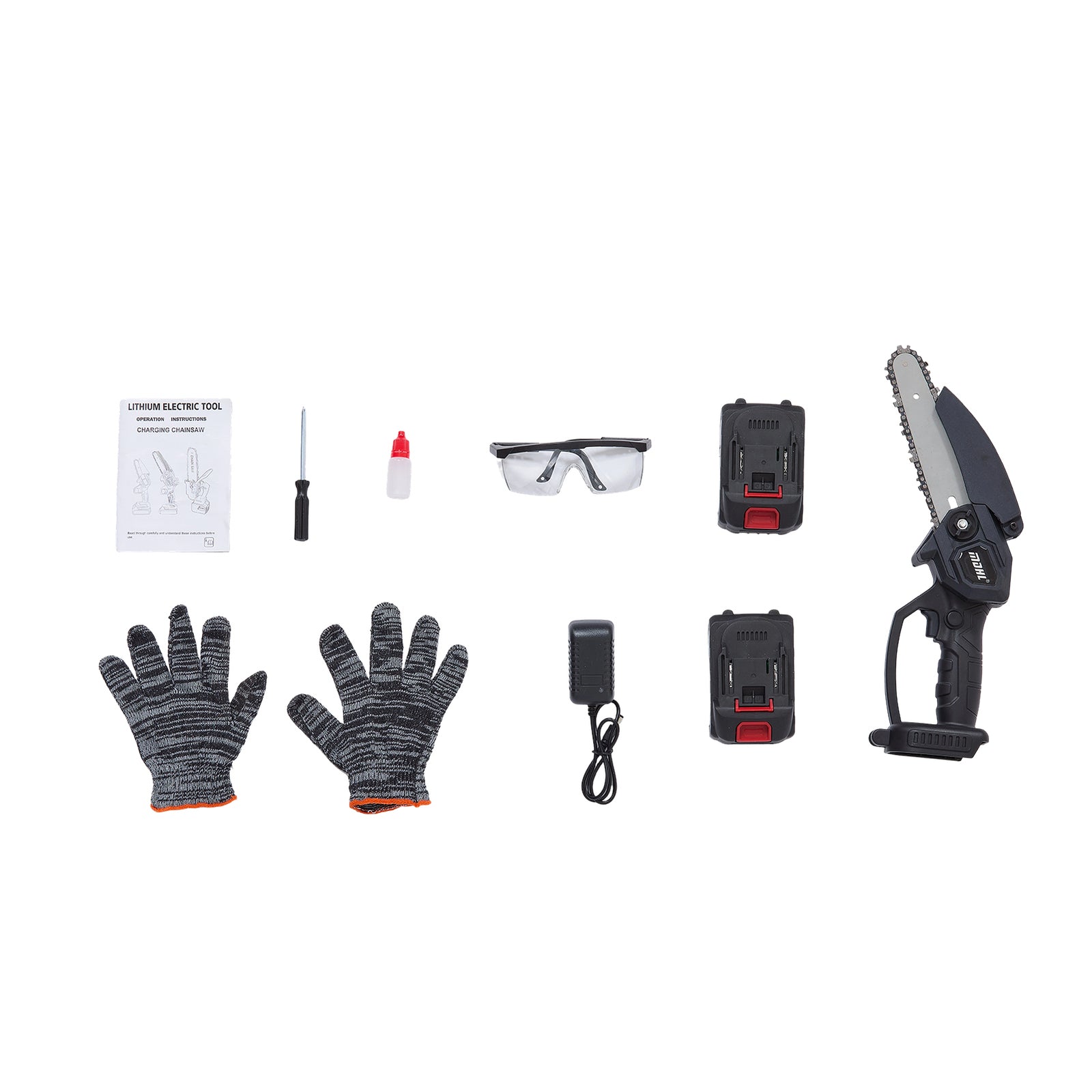 Breeins 8-inch Auto Oiling Cordless Electric Chainsaw Kit