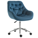 Velvet Home Office Chair Adjustable | Blue