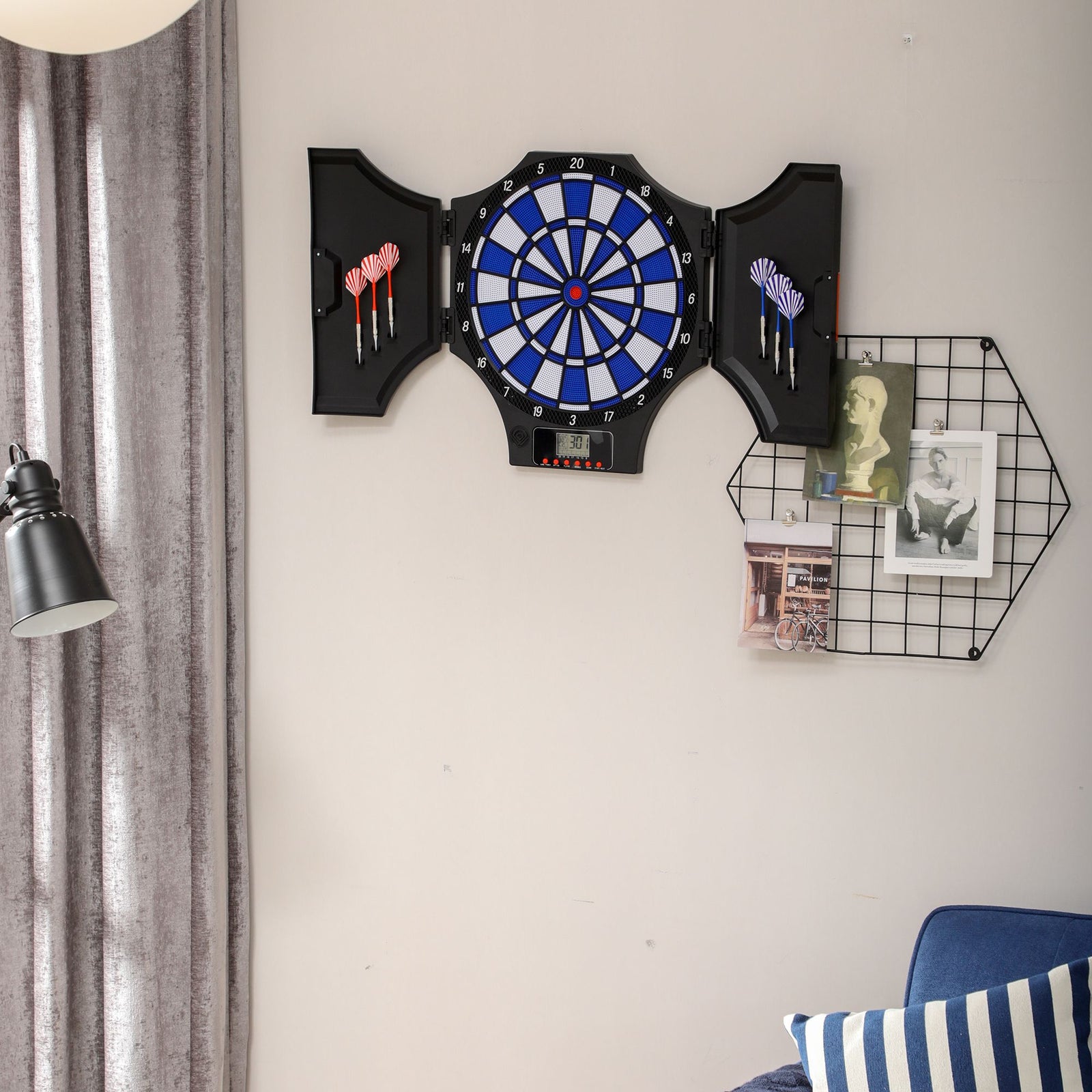 Electronic Dartboard 31 Games, Lcd Scoring For 8 Players