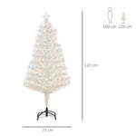 Pre-lit Artificial Christmas Tree Fibre Optic Xmas Decoration | 4ft | White