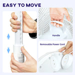 Pedestal Fan With Oscillating, Tilt, Adjustable Height Timer | One Size | White