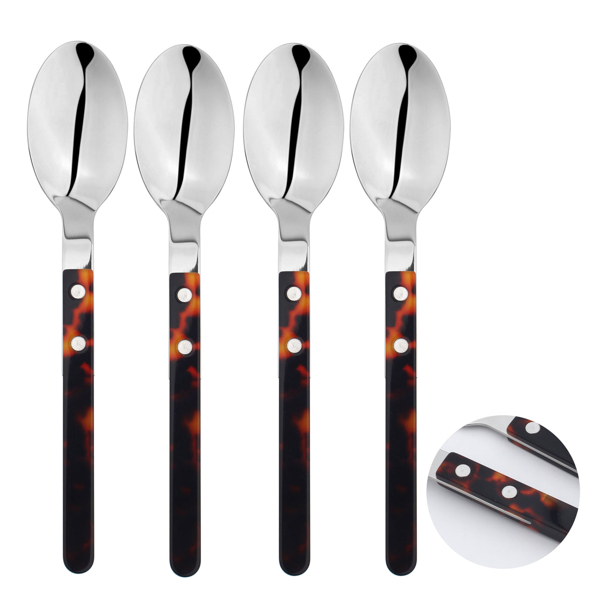 Cutlery Set Stainless Steel Sets Anydate Resin | Set of 12 | Brown