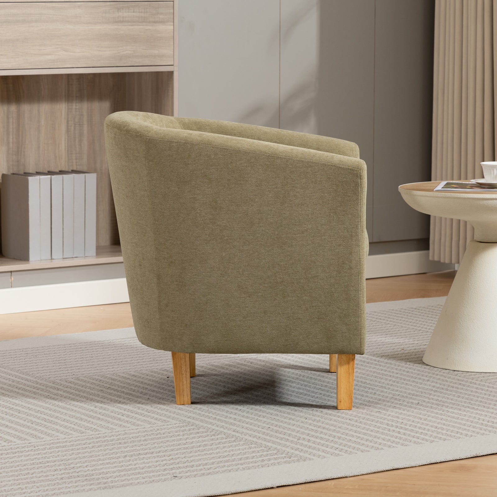 Millie Fabric Accent Chair | Eggshell Green