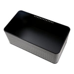 Countertop Metal Bread Box Container With Bamboo Lid | Black