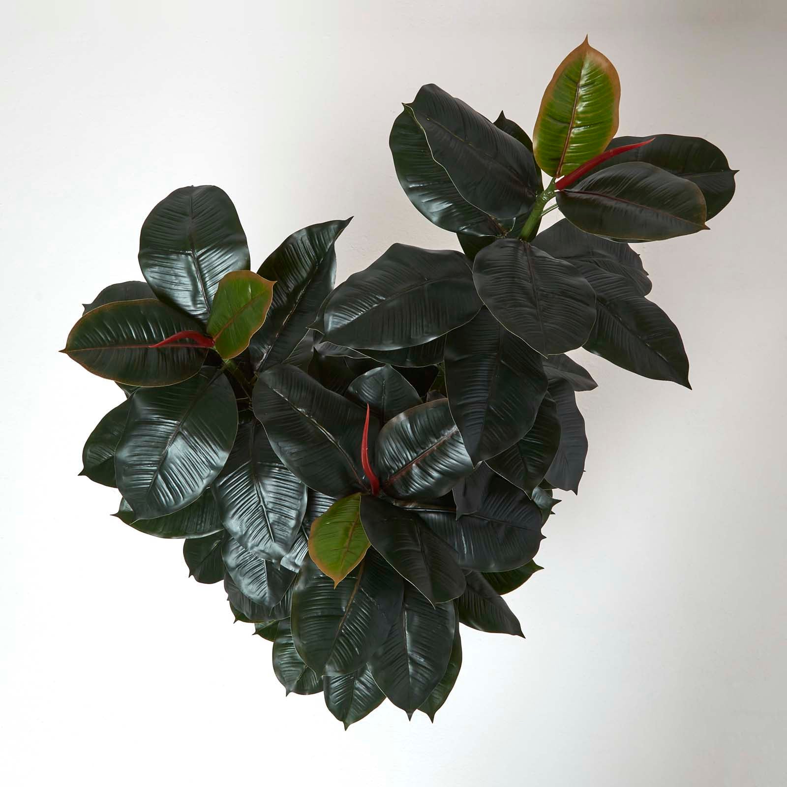 Artificial Green Handcrafted Ficus Rubber Plant In Pot, 130 Cm
