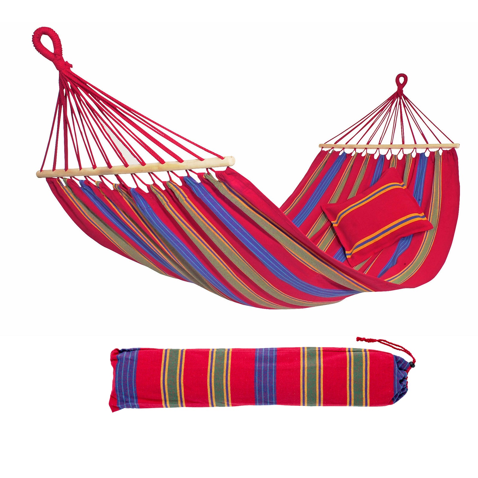 Amazonas Aruba Cayenne Single Spreader bar Cotton Weatherproof Garden Hammock With Bag