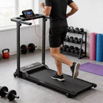 Folding Protective Indoor Treadmill | Black
