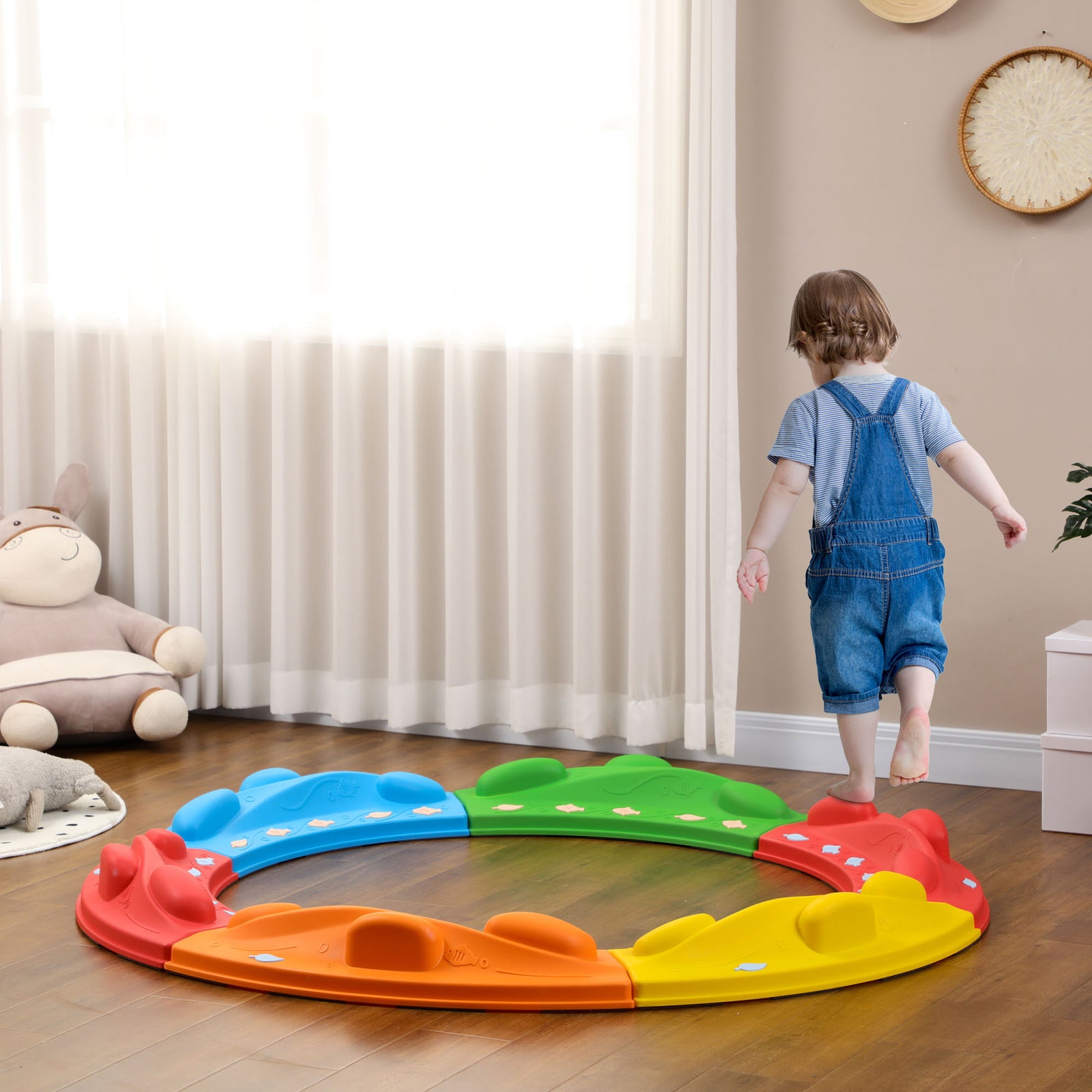 Kids Balance Beam, 6 Pieces Stepping Stones, For Obstacle Course