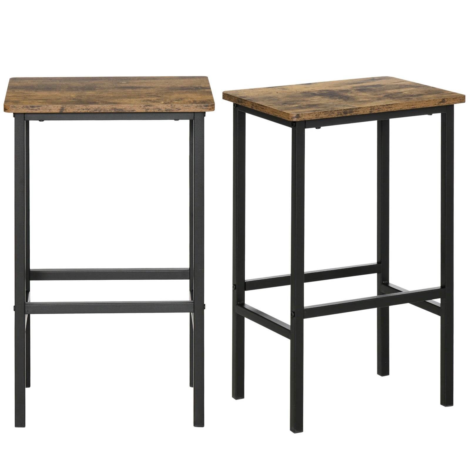 Industrial Bar Stools Kitchen Pub Rustic Brown