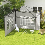 Gazebo Side Panels For 3x3(m) Or 3x6m Gazebo Canopy, 2 Pack | White