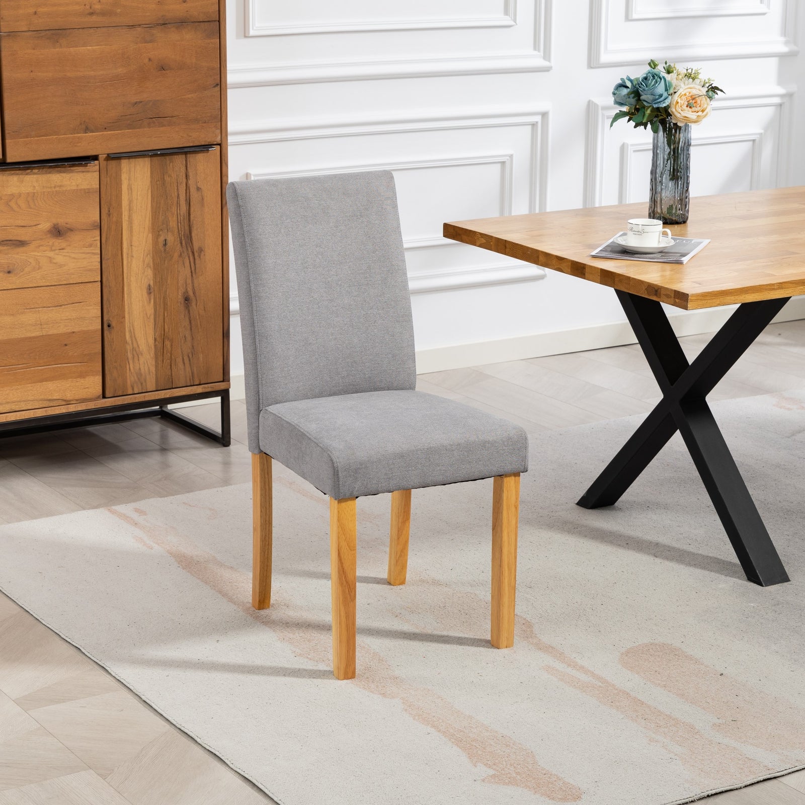 Almont Fabric Dining Chairs - Set Of 2 | Grey