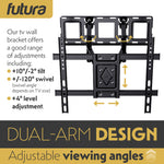 Tv Wall Bracket Mount For 32-65 Inch Tvs, Tilt, Swivel & Rotation, Universal Flat & Curved Tvs, Vesa Max 400x400mm 35kg Max