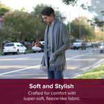 Heated Scarf with Heated Pockets and Rechargeable Battery Pack