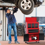 Portable Toolbox Tool Box Top Chest Cabinet Garage Storage Roll Cab Red New