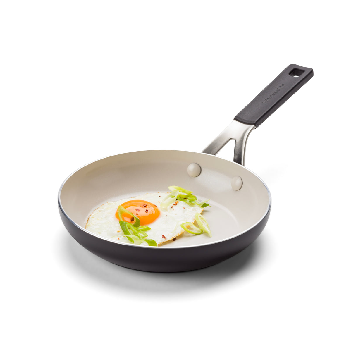 KitchenAid Cookware Coloured Aluminium Frying Pan, Pfas Free, Matt Black