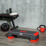 3-height Adjustable Aerobic Step, Grey/red