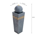 Modern Style Trapezoidal Water Polo Fountain With Warm Light Outdoor