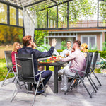 150x90cm Black Garden Dining Table