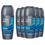 Men+care Antiperspirant Roll On Clean Comfort 72h Protection, 6x50ml