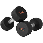2 X 6kg Dumbbells With Non-slip Grip
