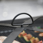 Square Fire Pit Table W/ Grill Shelf, 76cm