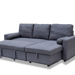 Manhattan 3 Seat Corner Sofa Bed Set - Left Or Right | Grey
