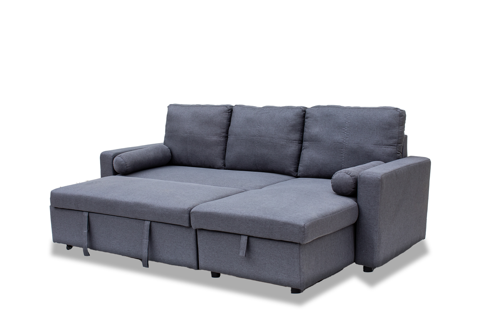 Manhattan 3 Seat Corner Sofa Bed Set - Left Or Right | Grey