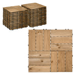 27 Pcs Brown Outdoor Flooring Tiles 30x30 Cm, 2.5㎡ Pack | Brown