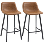 Industrial Bar Stools With Steel Legs Set Of 2