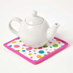 Multi Colour Polka Dot Cotton Pot Holder | One Size | Multi Colour