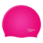 Childrens/kids Silicone Moulded Swimming Cap | One Size | Pink