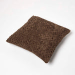 Sofia Pleated Velvet Cushion | 45cm x 45cm | Brown