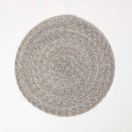 Handwoven Round Placemats Set Of 4 | 40cm | Silver