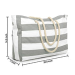 Polyester Large Capacity Tote Bag Beach Bag | Grey
