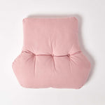 Cotton Back Support Thick Lumbar Cushion | Pink
