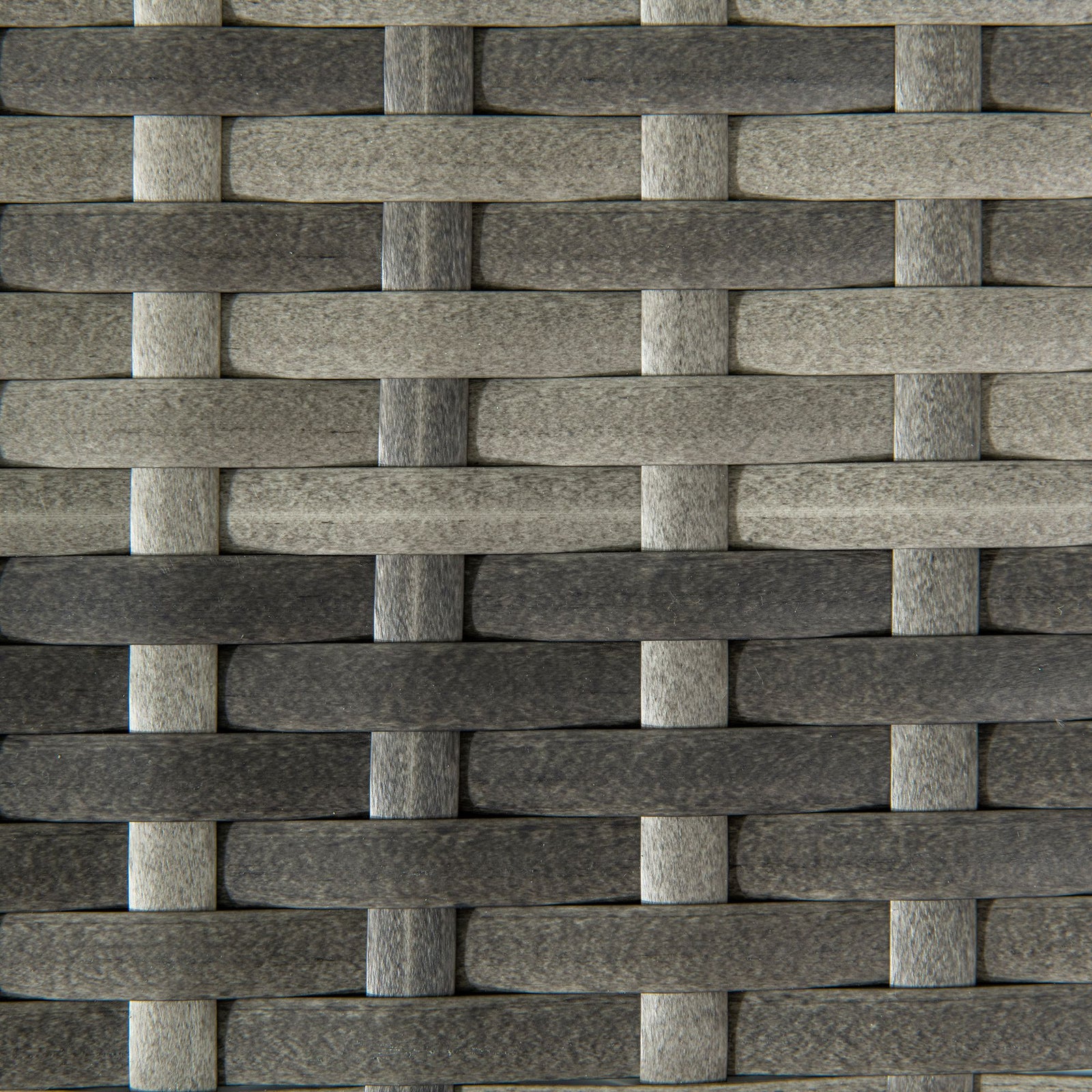 Coffee Table With Woven Top, Plastic Board, Grey