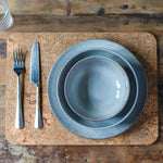 Set Of 4 Nordic Stoneware Dinner Plates | Set of 4 | Grey