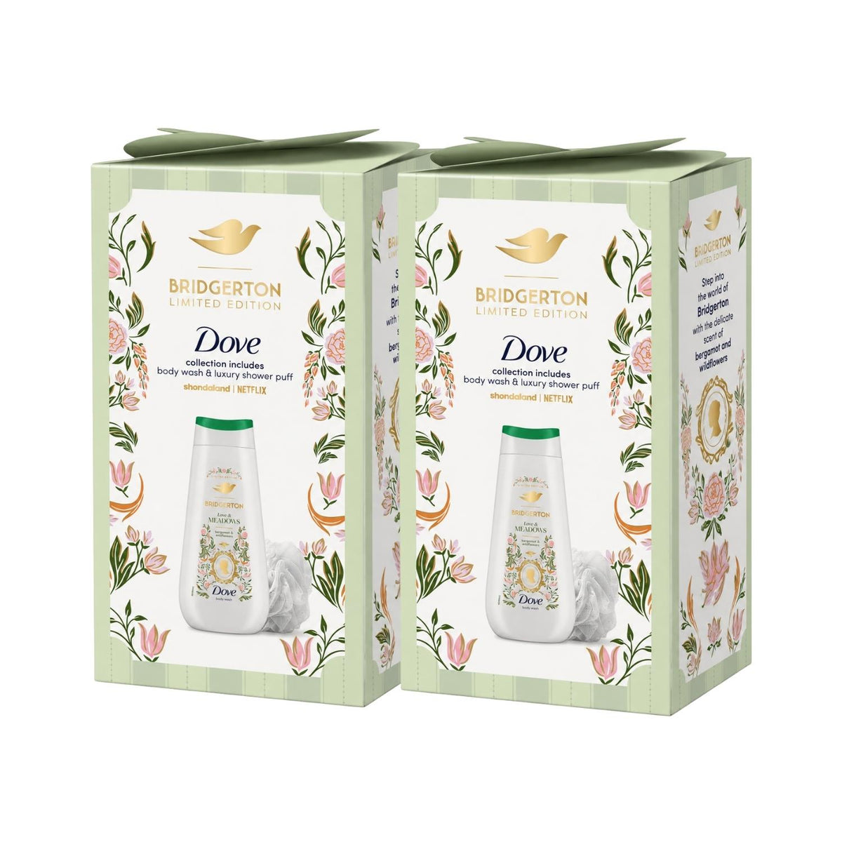 DOVE Blossom & Love Cracker Gift Set: Bridgerton Body Wash