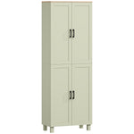 HOMCOM Modern Kitchen Cupboard Storage Cabinet With 6 Shelves, Green
