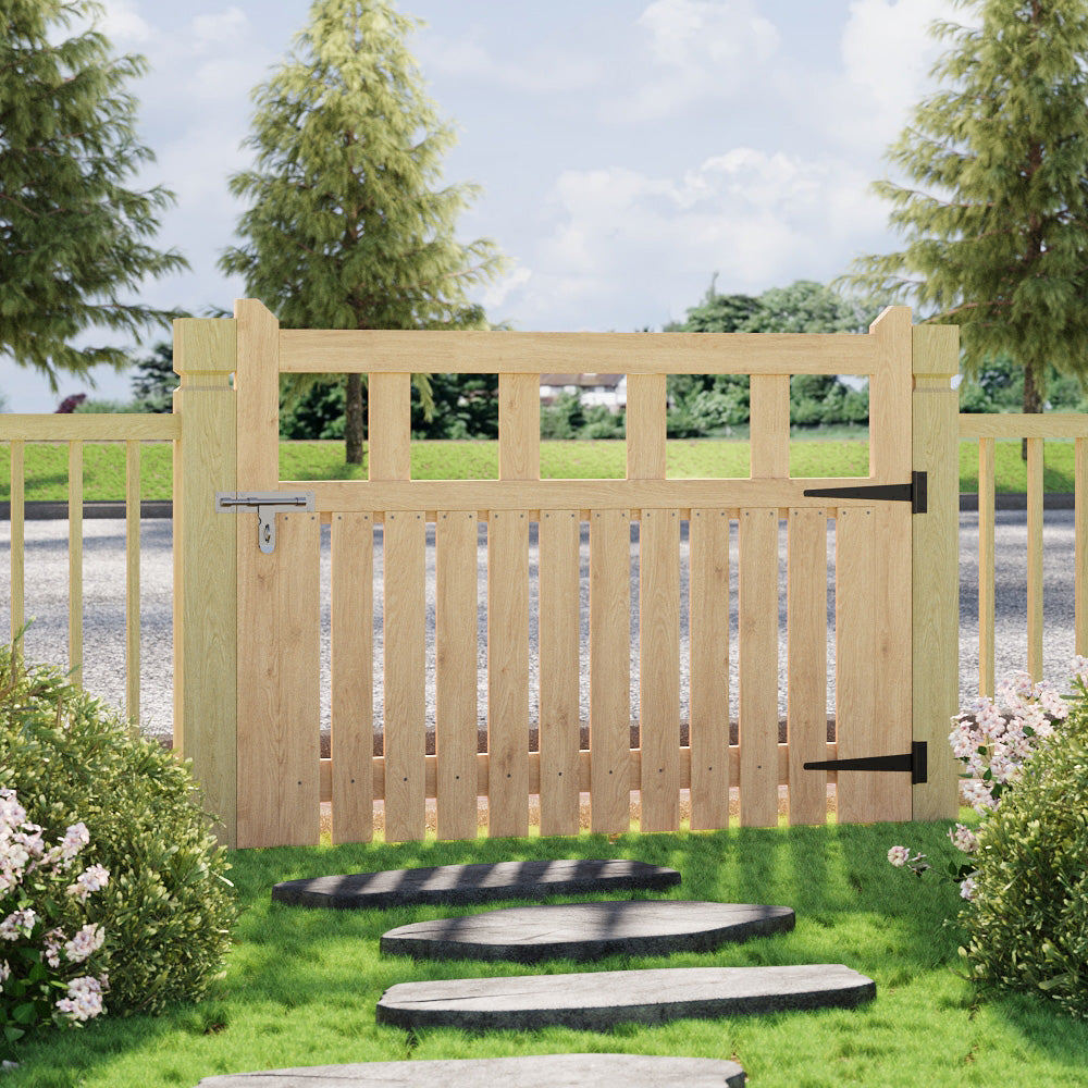 120cm W X90cm H Outdoor Wooden Garden Gate Fence Door | 120cm x 90cm | Natural