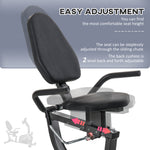 Stationary Recumbent Bike With Lcd Monitor & Pad Holder | Black