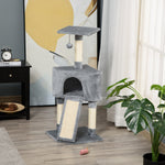 Corner Cat Tree Tower For Indoor Cats With Scratching Post, Condo | Gray