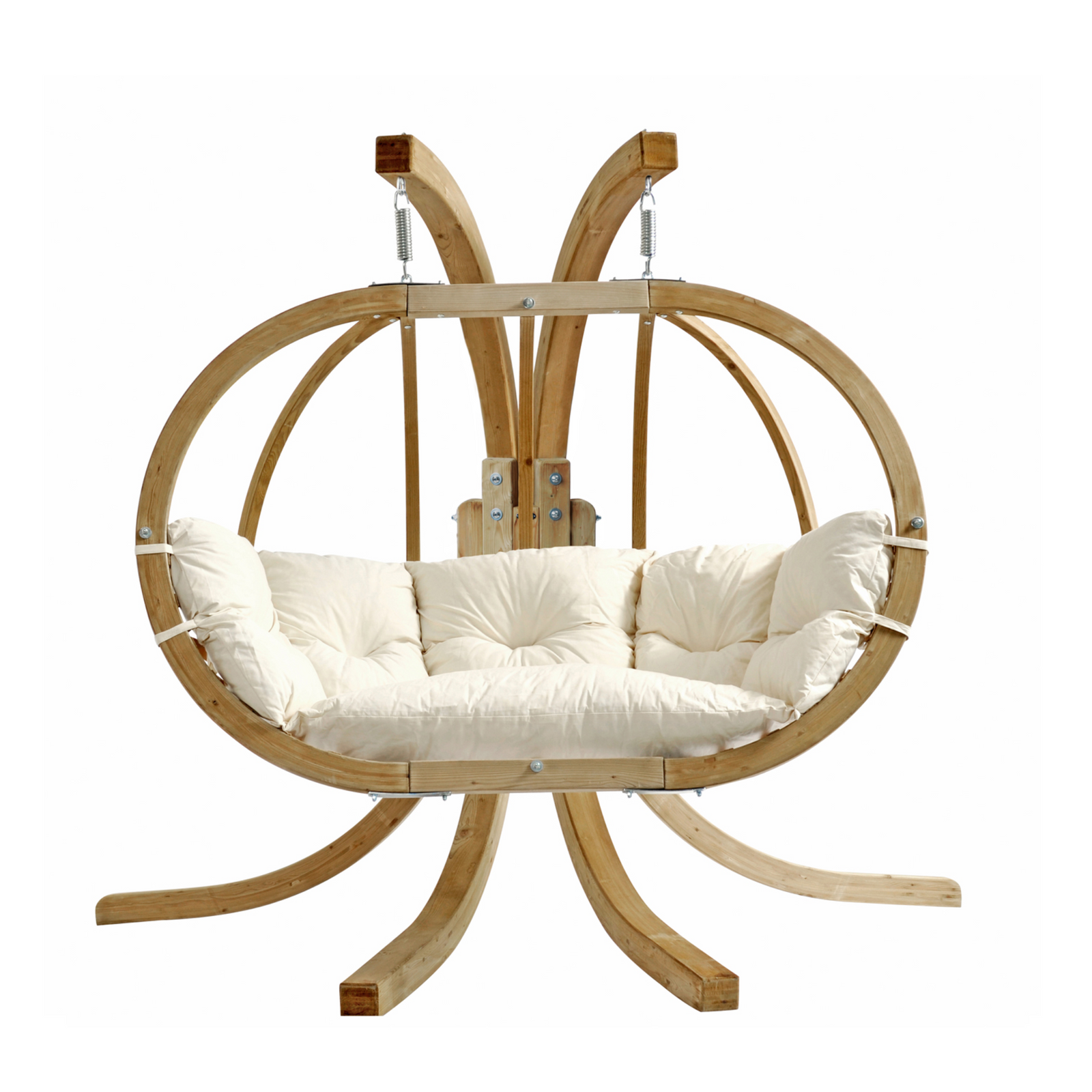 Globo Royal Double Seater Hanging Chair Set | Double | White