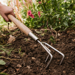 Stainless Steel 3-prong Border Hand Cultivator