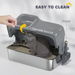 65l Xl Stainless Steel Litter Tray With Plasma Deodoriser System