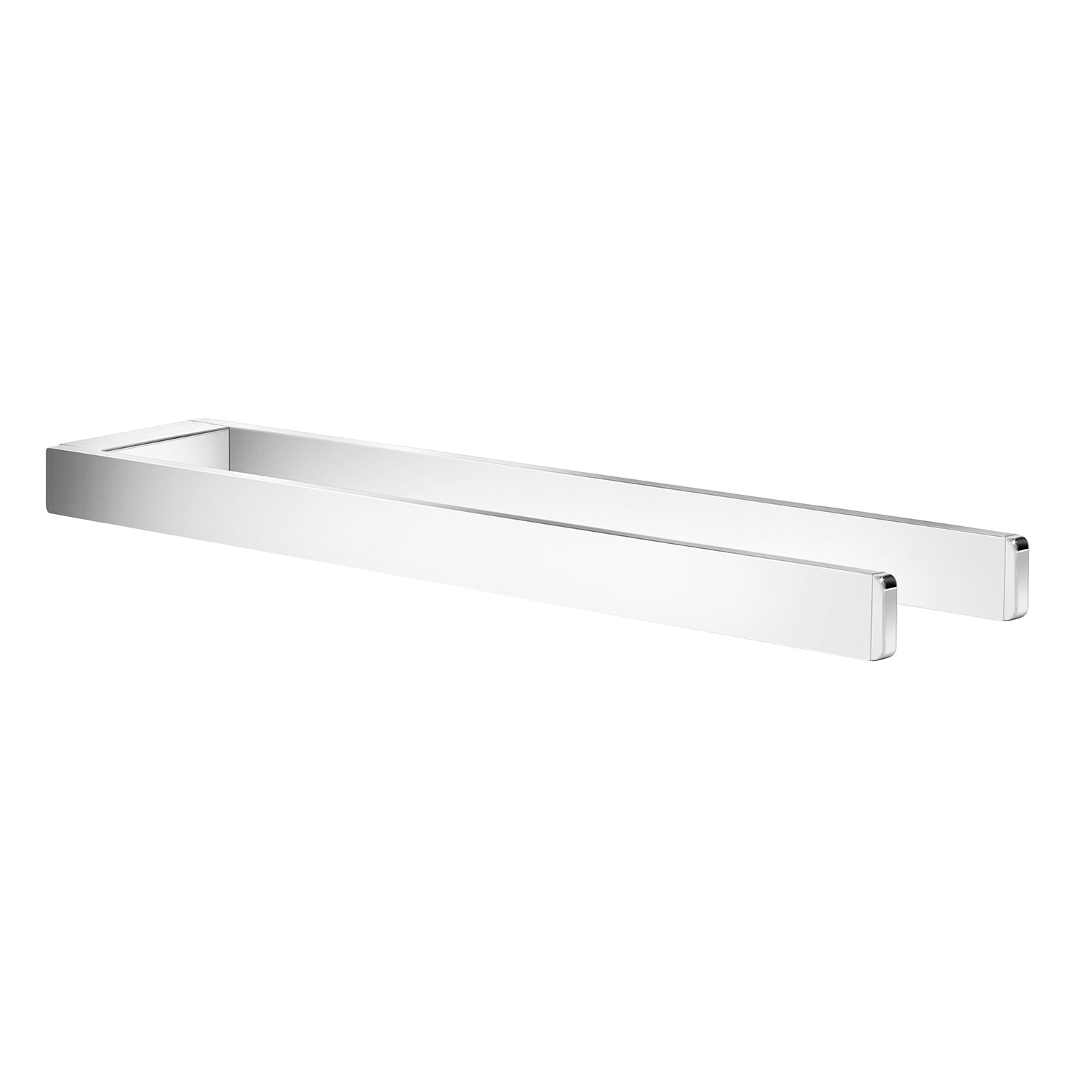 Aluminium Towel Rail Wall Mounted Bathroom Storage Organiser | Double | Polished Chrome