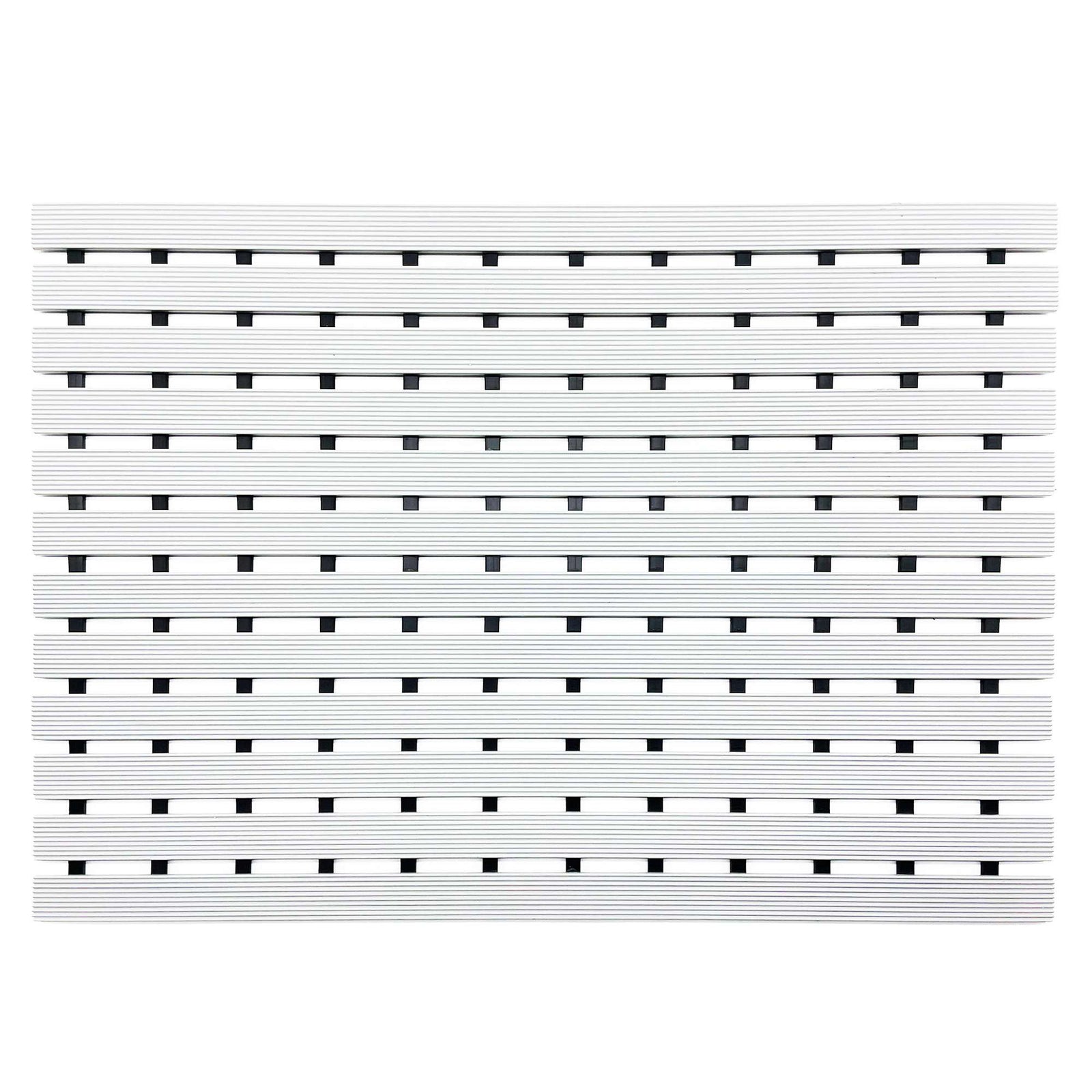 Non-slip Pvc Duckboard Shower Mat  - 61cm X 43cm | White