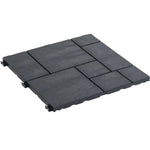 Pack Of 10 Mosaic Composite Interlocking Decking Tiles | Dark Grey