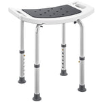 Adjust Aluminium Bath Stool Shower Non-slip W/ Shower Hole | Grey